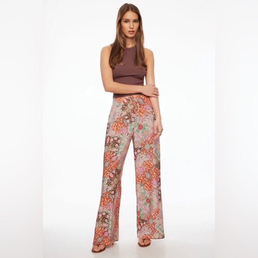 Dynamite Xsmall Women’s Vibrant Floral Pants - wide leg